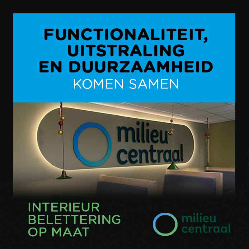 Milieu Centraal - gevel reclame bord - gevelreclame - gevel beletteren - bestickeren - gevelreclame letters - gevelreclame lichtbak - led gevelreclame - buitenreclame gevel - verlichte gevelletters - winkel reclame buiten - rvs letters gevel - verlichte gevelreclame - reclame bord winkel - reclame voor winkel - signing reclame - winkel reclame buiten - winkel reclame binnen - pees frame - peesdoek - textieldoek - branding - design - reclame - bouwhekdoek - bannerdoek - bouwhekspandoeken