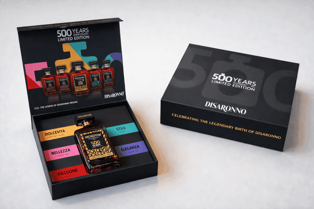 DISARONNO - Studio Beed reclame Branding Marketing Banner belettering signing drukwerk print ontwerp vormgeving autobelettering Design reclame studio bureau Amaretto