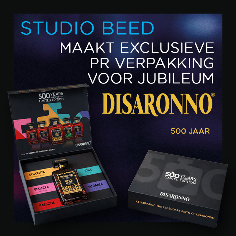 DISARONNO - Studio Beed reclame Branding Marketing Banner belettering signing drukwerk print ontwerp vormgeving autobelettering Design reclame studio bureau Amaretto